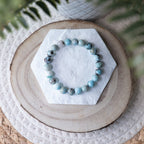 Bracelet Larimar – Pierre naturelle apaisement et sérénité