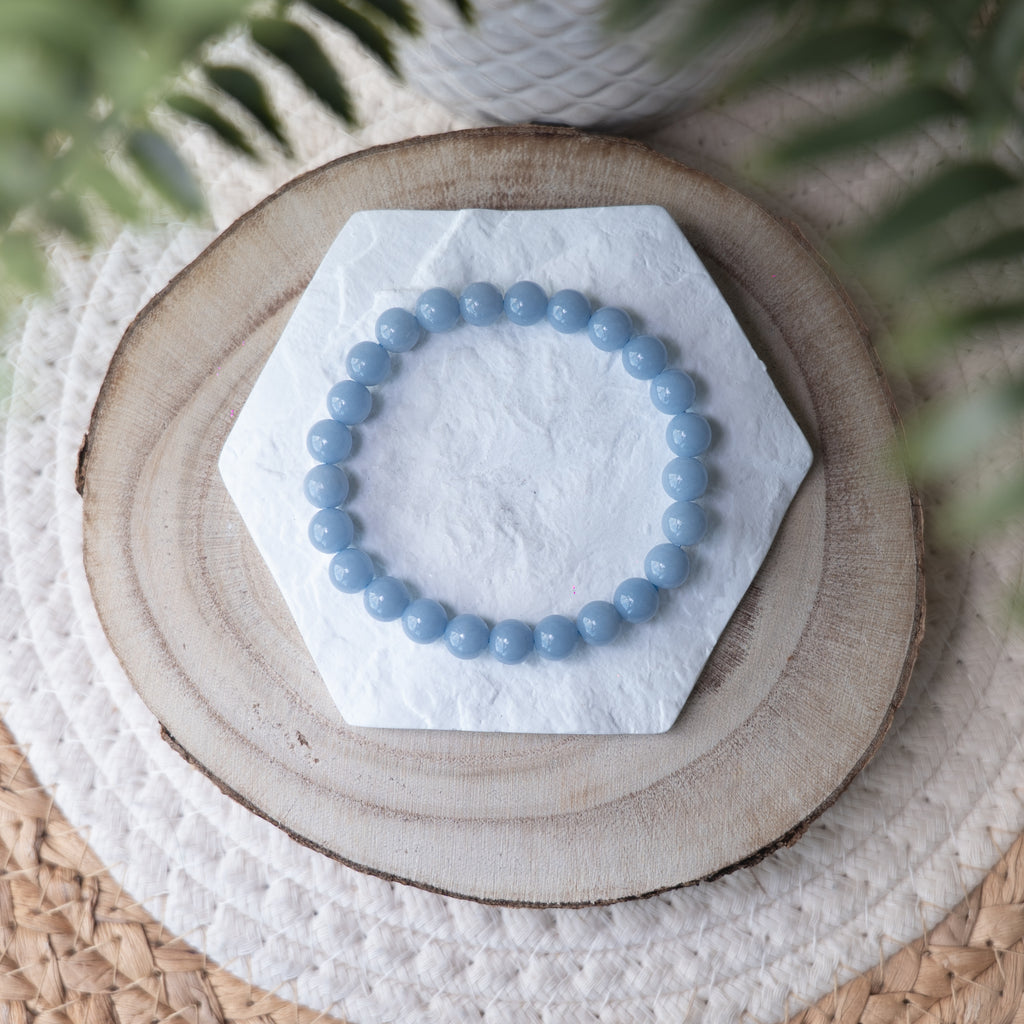 Bracelet Angélite – Pierre naturelle apaisante et sérénité
