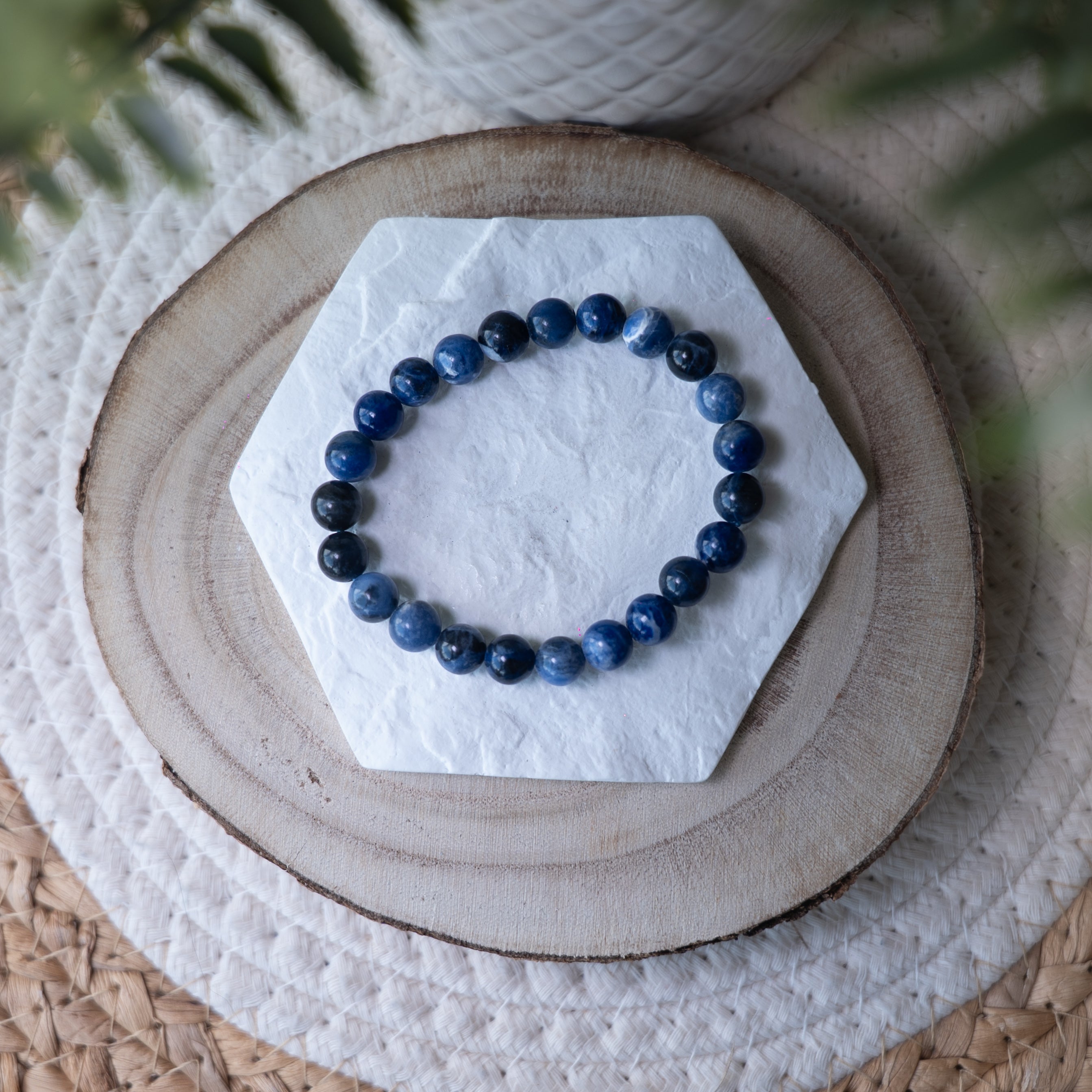 Bracelet Sodalite – Pierre naturelle clarté mentale et communication