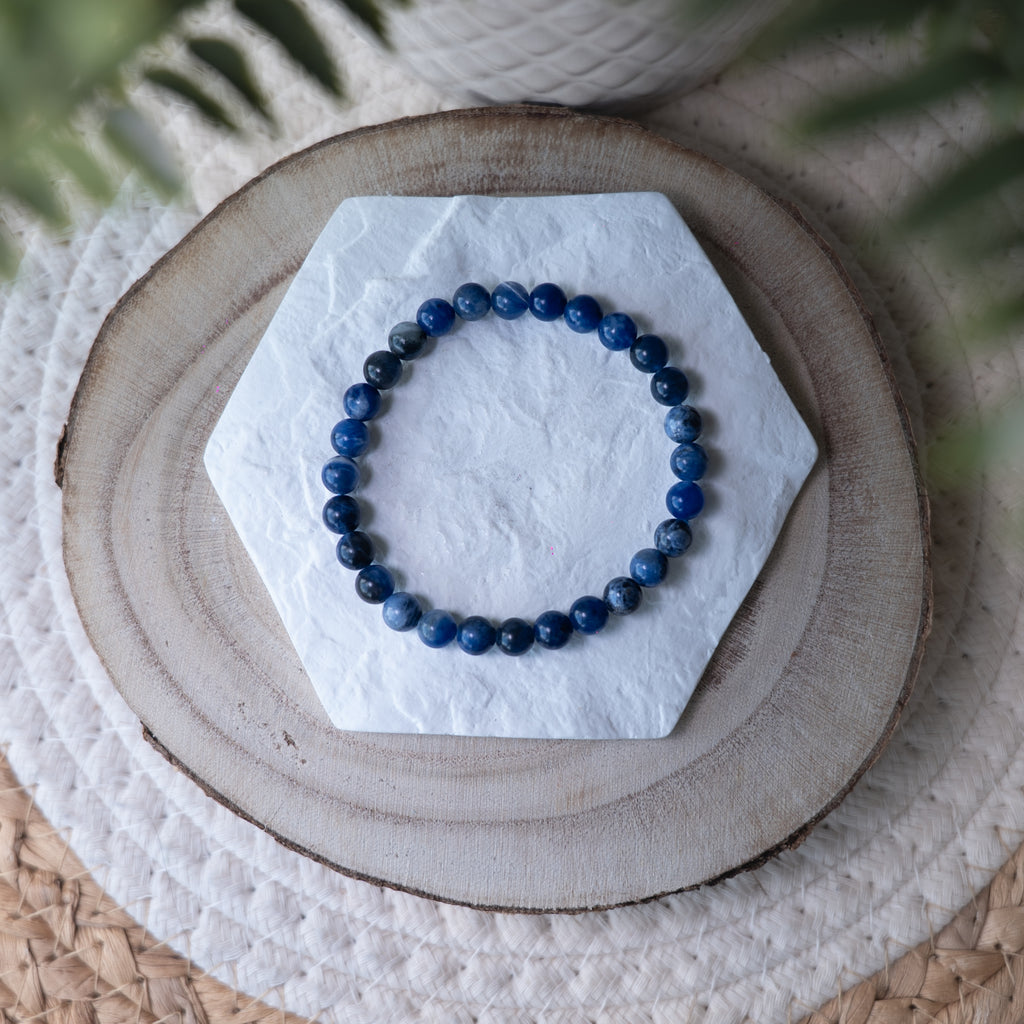 Bracelet Sodalite – Pierre naturelle clarté mentale et communication