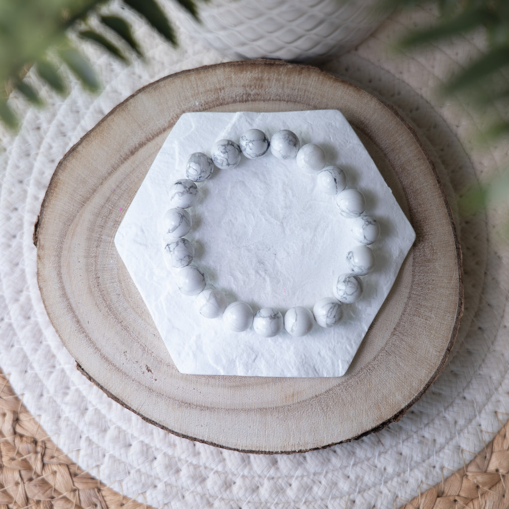 Bracelet Howlite – Pierre naturelle anti-stress et apaisante