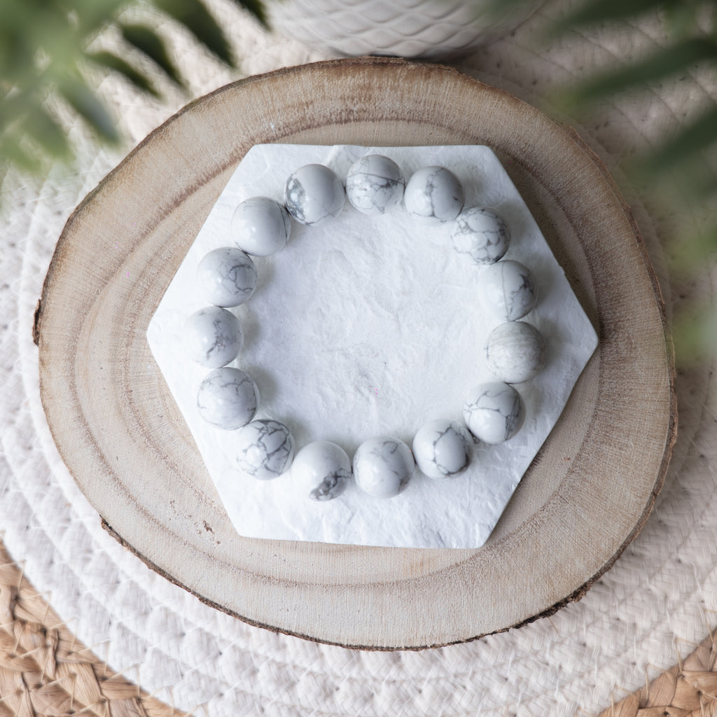 Bracelet Howlite – Pierre naturelle anti-stress et apaisante