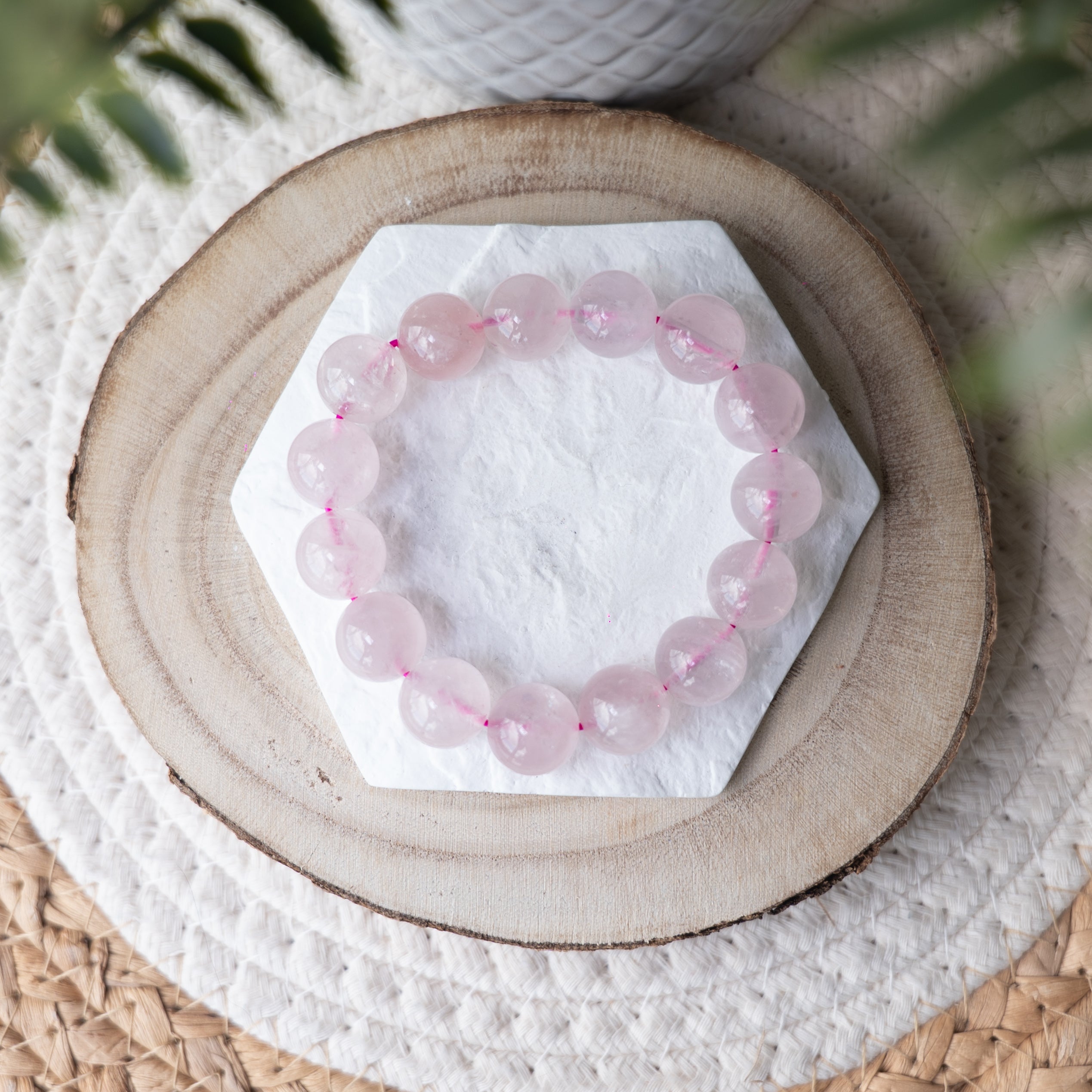Bracelet Quartz Rose – Pierre naturelle amour et apaisement