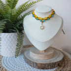 Collier en micro macramé fait main – Bijou artisanal bohème ajustable | Les Créas d’Andy