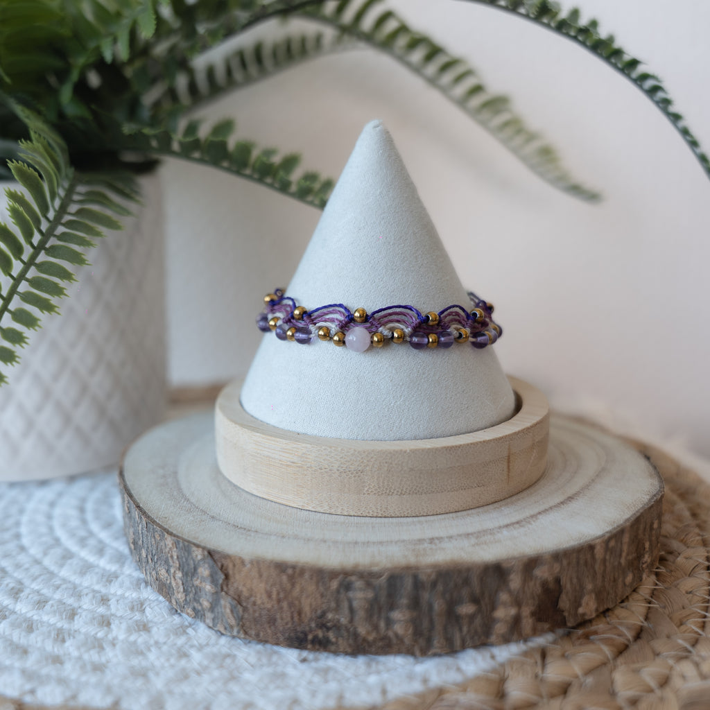 Bracelet en micro macramé fait main – Bijou artisanal bohème ajustable | Les Créas d’Andy