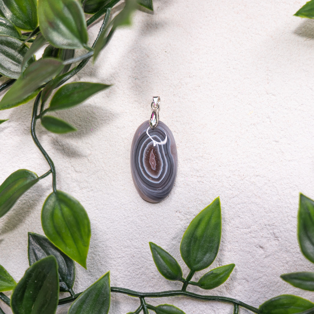 Pendentifs Agate botswana