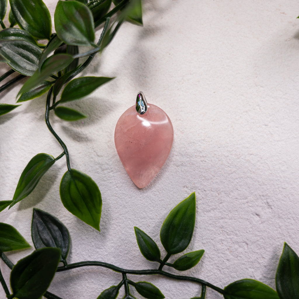 Pendentif Quartz Rose – Pierre naturelle amour et apaisement