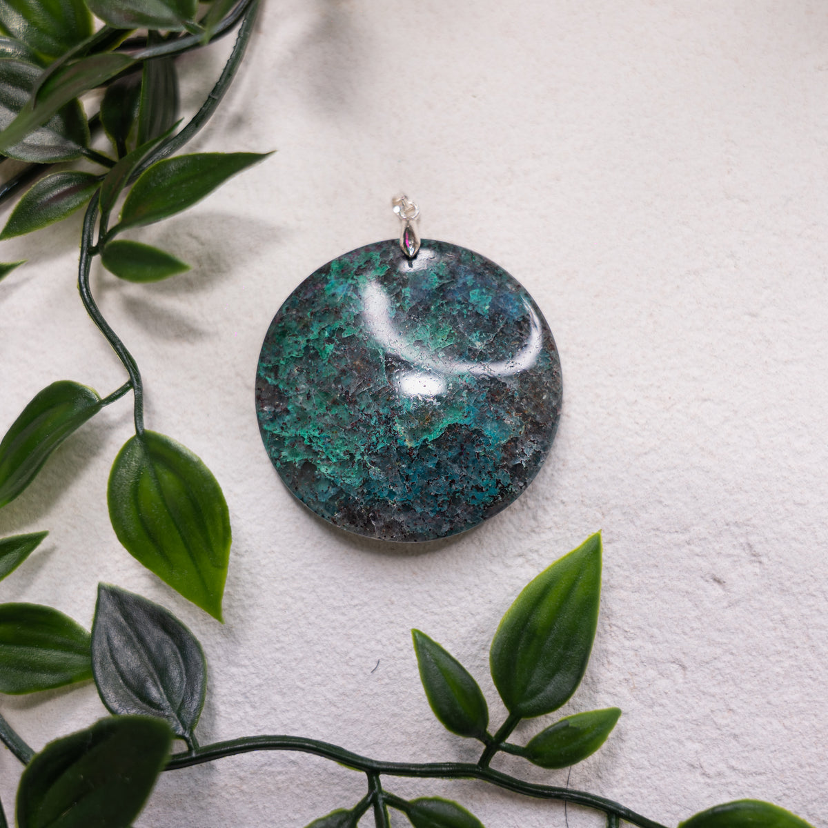 Pendentif Chrysocolle – Pierre naturelle apaisement et communication