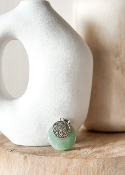 PENDENTIFS FLEUR DE VIE & PIERRES NATURELLES