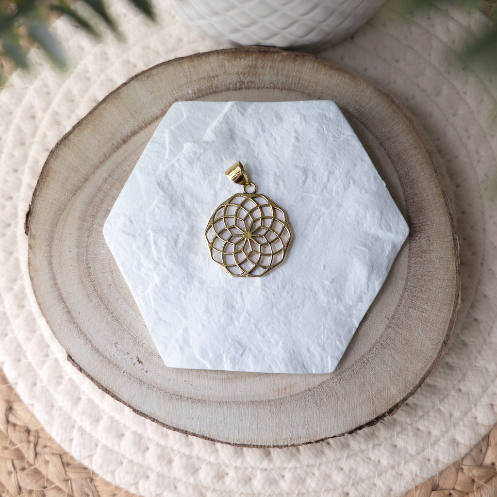 Pendentif en bronze Mandala
